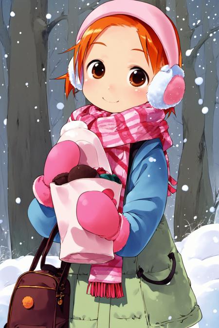 25904-3731401127-score_8_up,Miu Matsuoka,solo,mittens,1girl,earmuffs,scarf,bag,orange hair,brown eyes,smile,winter clothes,gloves,child,_lora_Ich.png